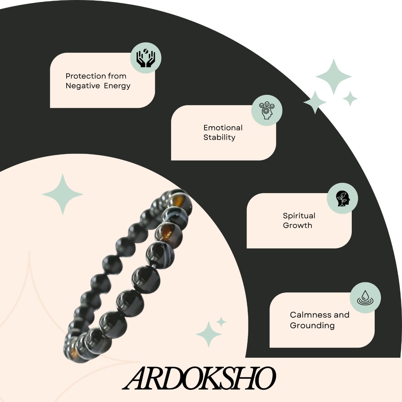 Sulemani Black Hakik Bracelet