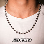 Karungali Malai Silver Cap Neklace with Lab Rep.