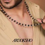 Karungali Malai Silver Cap Neklace with Lab Rep.