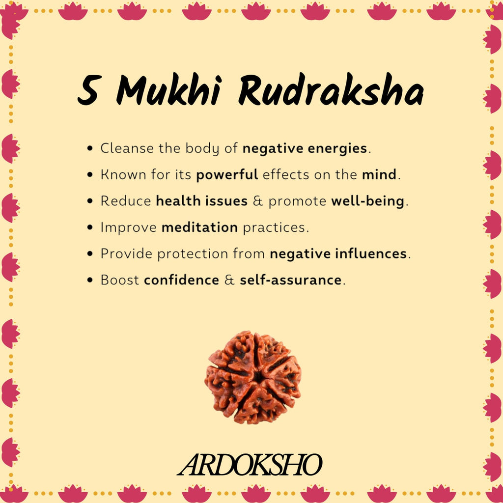 5Mukhi Rudraksha 108 beads Jap Mala -Paanch Mukhi