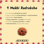 Siddh 9 Mukhi Original Rudraksha